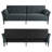 89" Velvet Fabric Convertible Sofa Couch with 2 Square Pillows,Adjustable Backrest& Armrests-1753197116