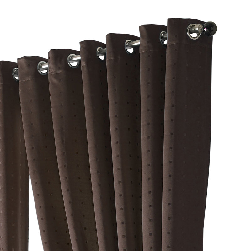 Norush Madison Eyelet Ring Top Curtains, Chocolate, 228 W x 274 D cm