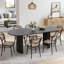 Oval Wood Dining Table with 2 Legs-1611329678-1611329672