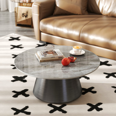 Plateau de table en pierre frittée gris brillant Diy - recouvrir et remplacer toute surface de table de salle à manger, de café ou de cuisine