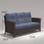 Outdoor Patio Wicker Extra Wide Armrest Sofa, All-weather High Back Couch With Soft Cushions-372463940-372463941