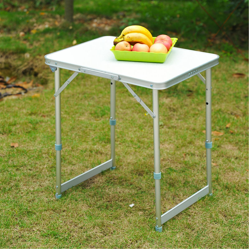 Table de camping pliante de 23 po avec hauteur réglable, table portable légère avec poignée de transport, table de camping pliante pour l'extérieur