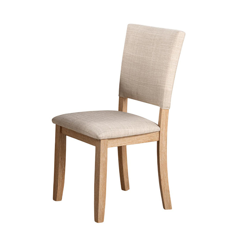Chaise de salle à manger 4 pièces à finition naturelle, Brun, Beige