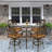 Astoria Grand 35.38" Patio Height Bar Table, All-weather Cast Aluminum Bar Bistro Table Outdoor Patio Square Dining Table With 2.2" Umbrella Hole For Balcony, Lawn, Garden, Backyard, Antique Bronze