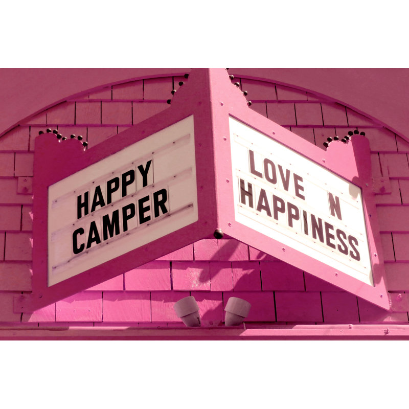 Vintage campeur heureux 24 x 36