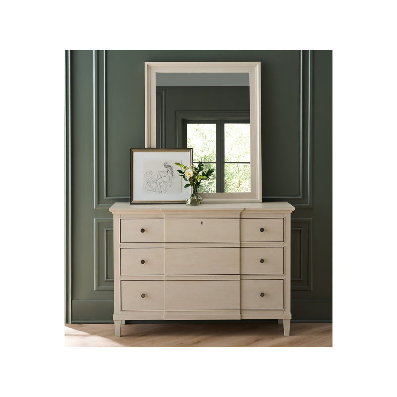 Birchaven 36" Wide Birchaven Panel Finish Wood Frame Panel Mirror, Cream
