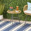 Élégante table d'appoint avec plateau en verre trempé