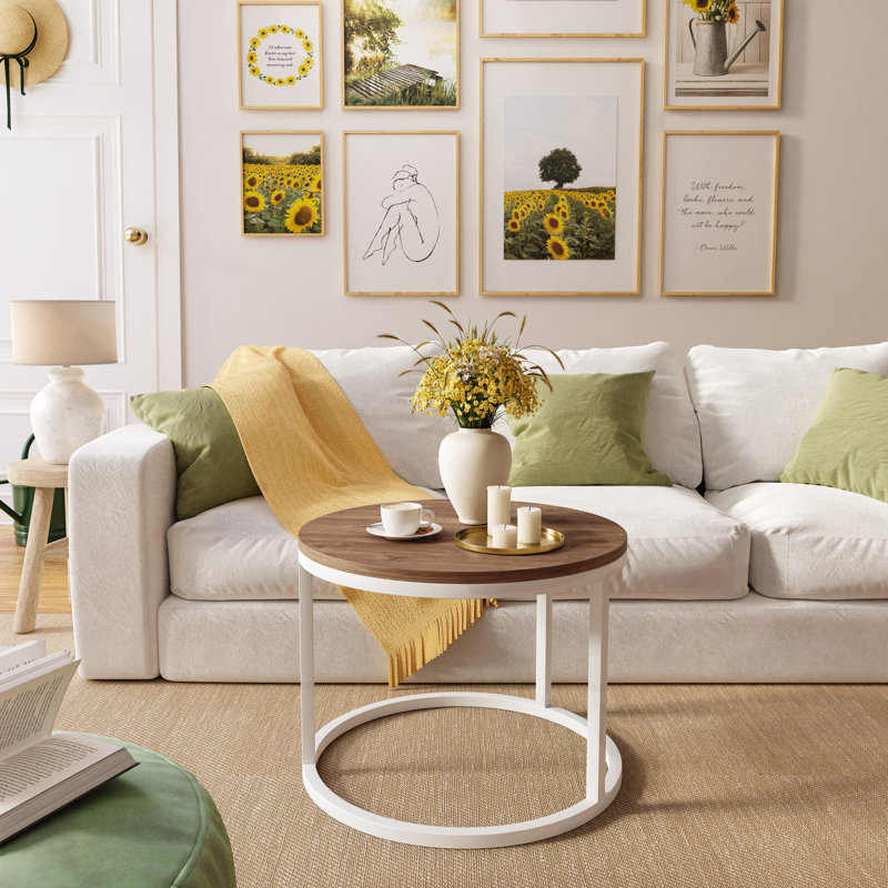 Candance Frame Coffee Table, Stirling Oak, White