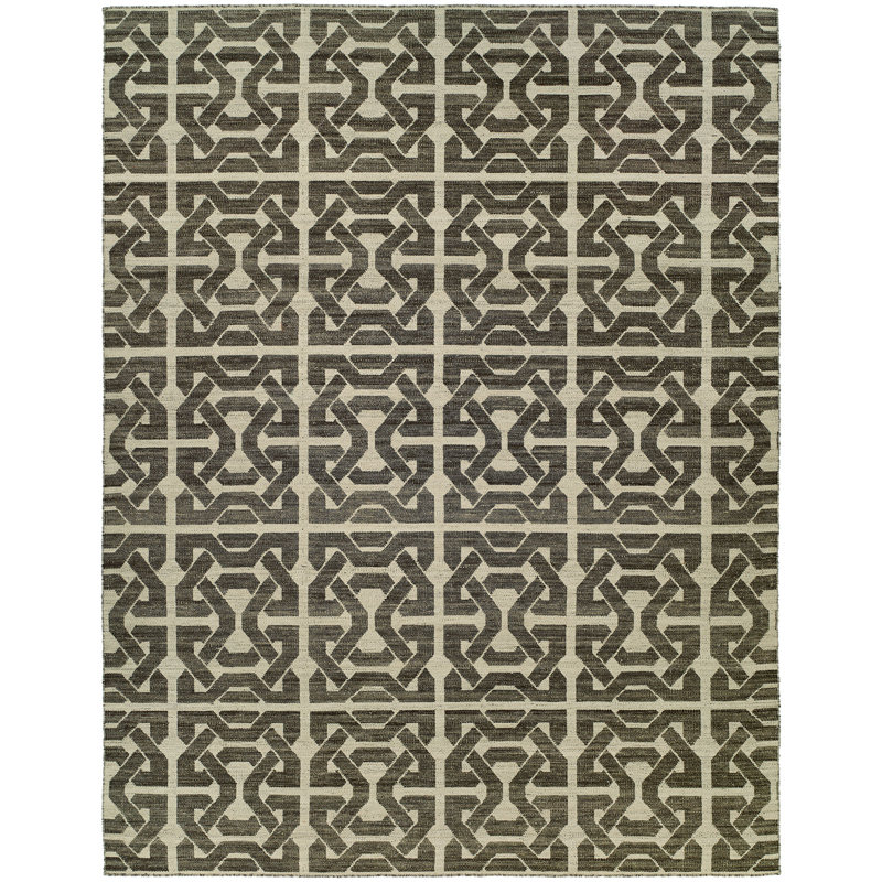 Wool Geometric Indoor Rug, Rectangle 9' x 12'