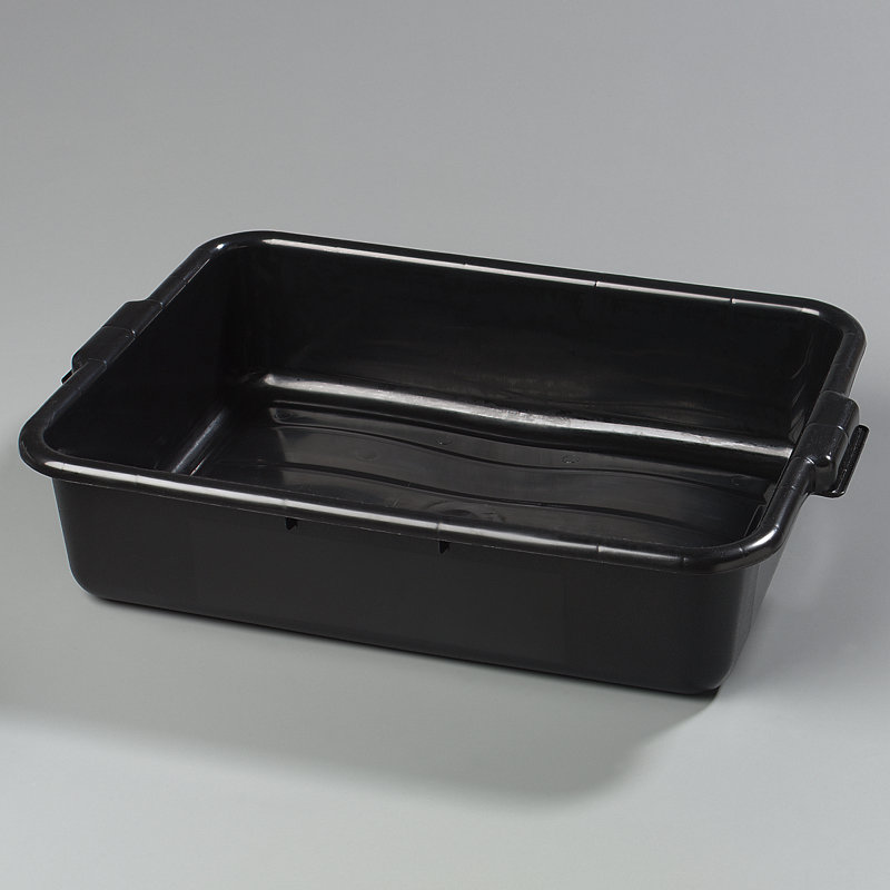 Carlisle Food Service Products Comfort Curve™ Plastic Decorative Bin, 5" H x 15" W x 20" D, Black