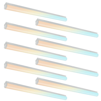9PK 4FT LED Shop Light,3CCT,Dimmable ,Linkable LED Ceiling Light,for Office,Shop,Garage