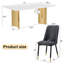 Ensemble de table de salle à manger, une table d'intérieur avec pieds et chaises en acier inoxydable-1863269515-1863269512