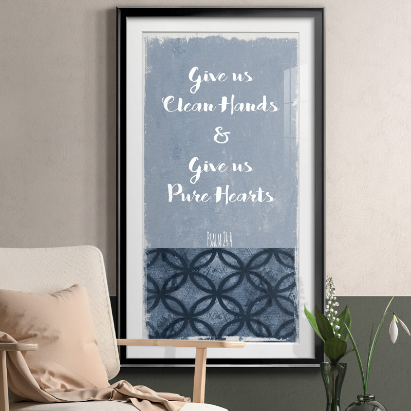 " Give Us Clean Hands ", 14.5" H x 26.5" W x 1.5" D, Black