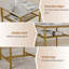 Table à hauteur de comptoir et 2 tabourets, or blanc, design tendance pour les rassemblements sociaux 3 pièces avec tabourets pliables de bar