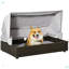 Lit pour chien en rotin PawHut, canapé pour animaux surélevé, maisonnette en osier pour intérieur / extérieur