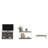 39" Grey And White Solid Console Table