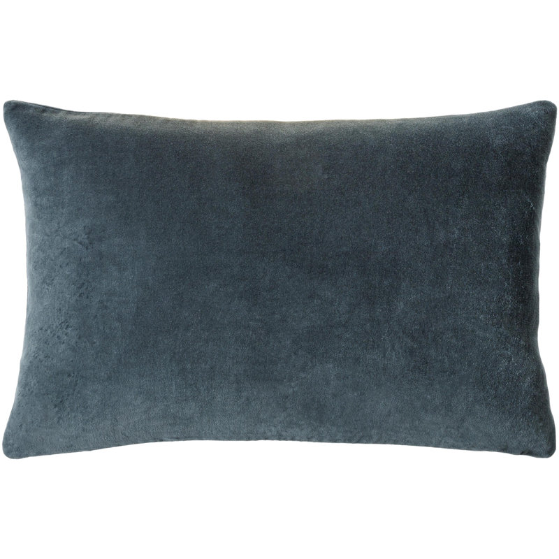 Cotton Reversible Throw Pillow, 13" x 20", Down, Sage