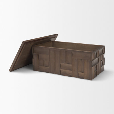 Boîte décorative en bois noyer Vesta