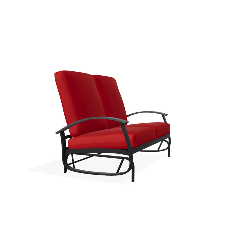 Banc oscillant avec coussins Askar, Rouge 1A, Graphite classique P30, Noir texturé