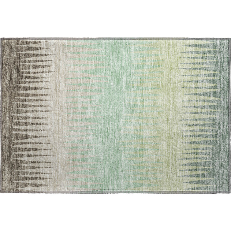 Premium Machine Washable Prisco Aloe Rug