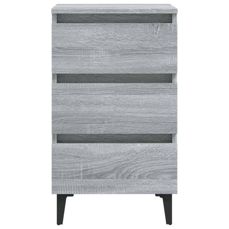 Pythagoras 40 cm W Bedside Table, Grey Sonoma