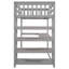 Size Loft Bed With Storage Shelves And Under-Bed Desk, Grey