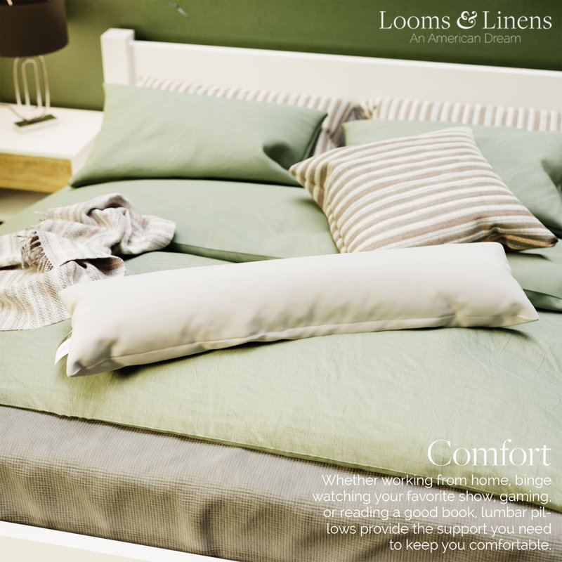 Coussin lombaire de forme rectangulaire Boudoir, H 12 po x l 48 po