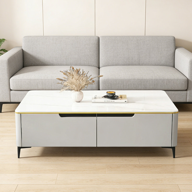 Table basse Modern, H 16,5 po x L 55,1 po x l 27,6 po, Gris