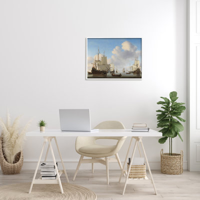 «Dutch Ships at Sea» par One1000paintings, peinture sur toile flottante