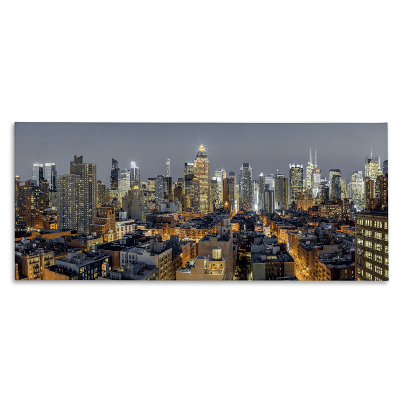 «Evening in New York City», toile par Assaf Frank, H 10 po x l 24 po