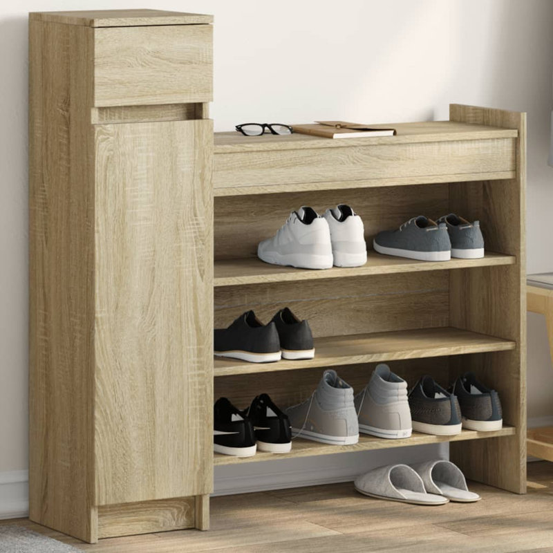 Shoe Storage Cabinet, Sonoma Oak