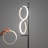 Saturn 66 in. Modern LED Floor Lamp with 3 Ring Lights, Black Finish, and Built-In 3-Way Touch Dimming-70928624
