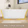 Acrylic White Bathtub 67'' x 30.7'' Freestanding Slipper Soaking Rectangular Tub with Overflow Center Drain