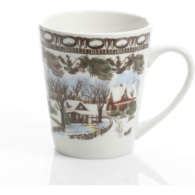 Gibson Christmas Toile 16 Piece Dinnerware Set