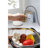 Kitchen Faucet With Pull Down Spray - 360 Rotating High Nozzle, Single Handle For Simple Water Temperature And Flow Adjustment, Corrosion Rust-, Gold Stainless Steel, 16.1 In. Depth, 10.07 Width,-517662826