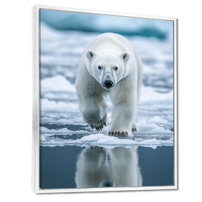 Fareham - animaux, art mural, H 40 po x l 30 po, Impression encadrée flottante, Blanc