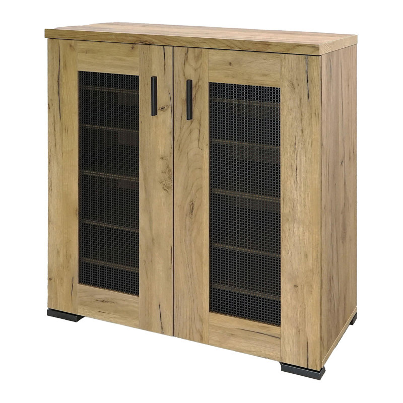 6-shelf Engineered Wood Shoe Cabinet Golden Oak