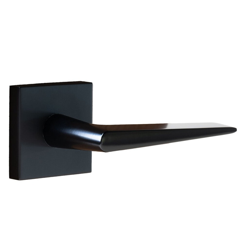 Alpine Door Lever, 2.75", Satin Black, Passage (Hall & Closet)