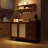 47.24" W Bar Cabinet with Woven Rattan Doors-798627065