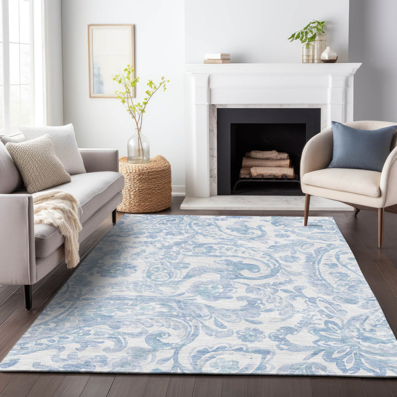 Spresa Washable Paisley Indoor / Outdoor Rug, Rectangle 8' x 10'