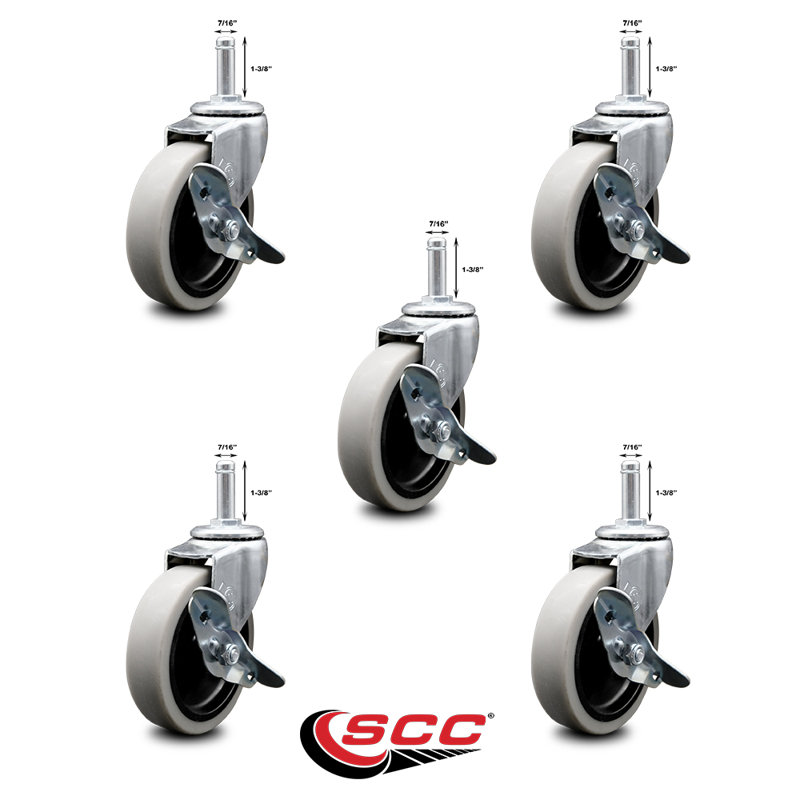 Thermoplastic Grip Ring Stem Caster