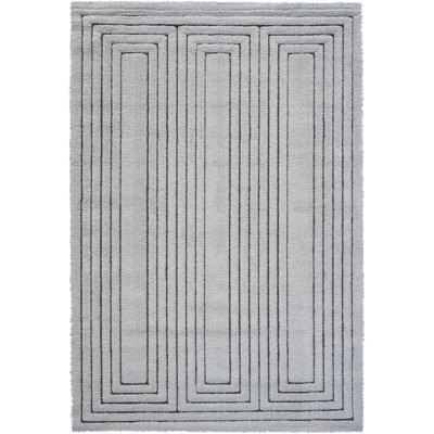 Nube Forli  Ivory And Charcoal Recycled Polyester Area Rug