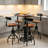 Javin Pine Solid Wood Top Four Leg Base Dining Set-116308039