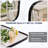 Modern Oblong Oval Bathroom Vanity Mirror | Stainless Steel Frame-1989191406-1989191404