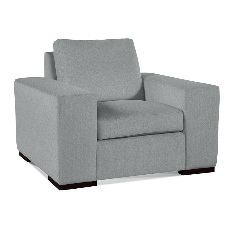 Memphis Armchair, Light Blue Performance Fabric; 0851-55, Java