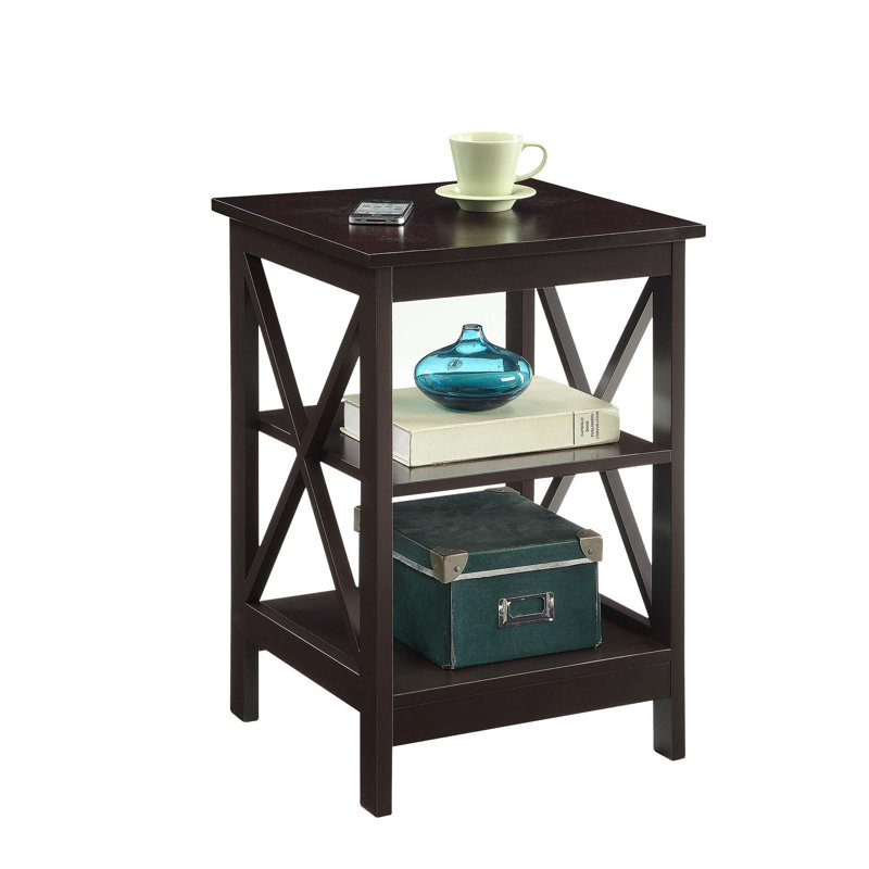 Darek End Table with Storage, Espresso