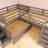 Solid Wood Frame Twin-Twin over Full L-Shaped Bunk Bed With 3 Drawers, Portable Desk and Wardrobe-101331792