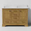 Ensemble de meuble-lavabo double 48 po avec plateau en marbre d'ingénierie Linsay, entièrement assemblé-952297615