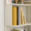 Bibliothèque de coin en L à 5 niveaux avec rangement ouvert-129936515