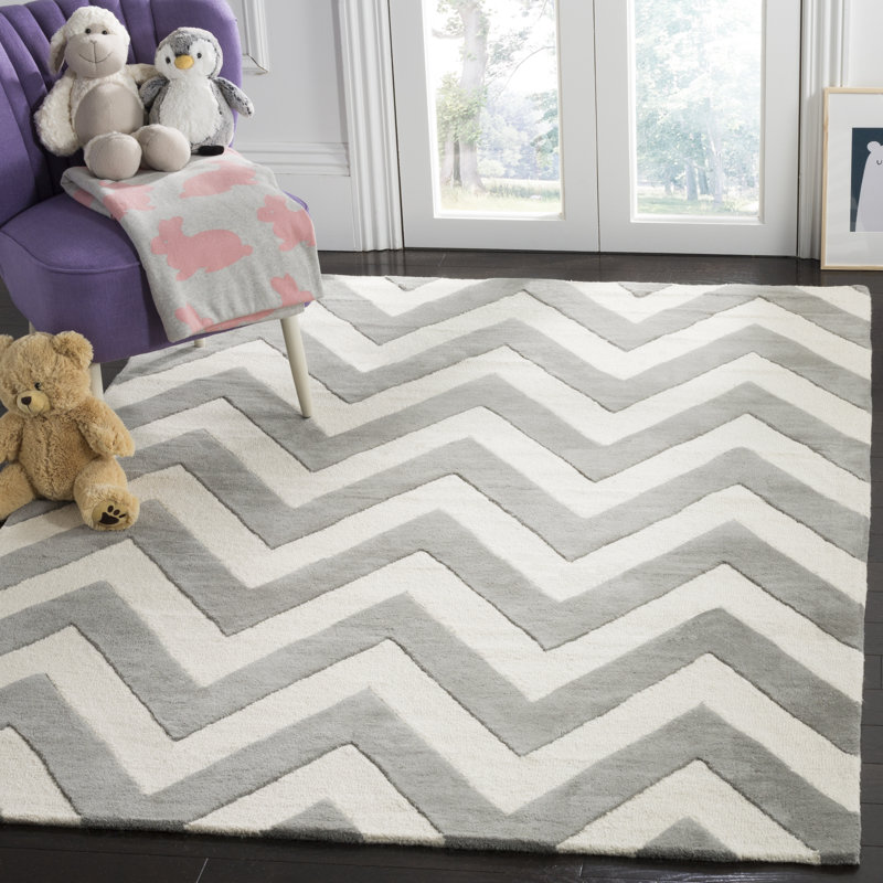 Krystyna Hand Tufted Wool Rug, Rectangle 4' x 6'